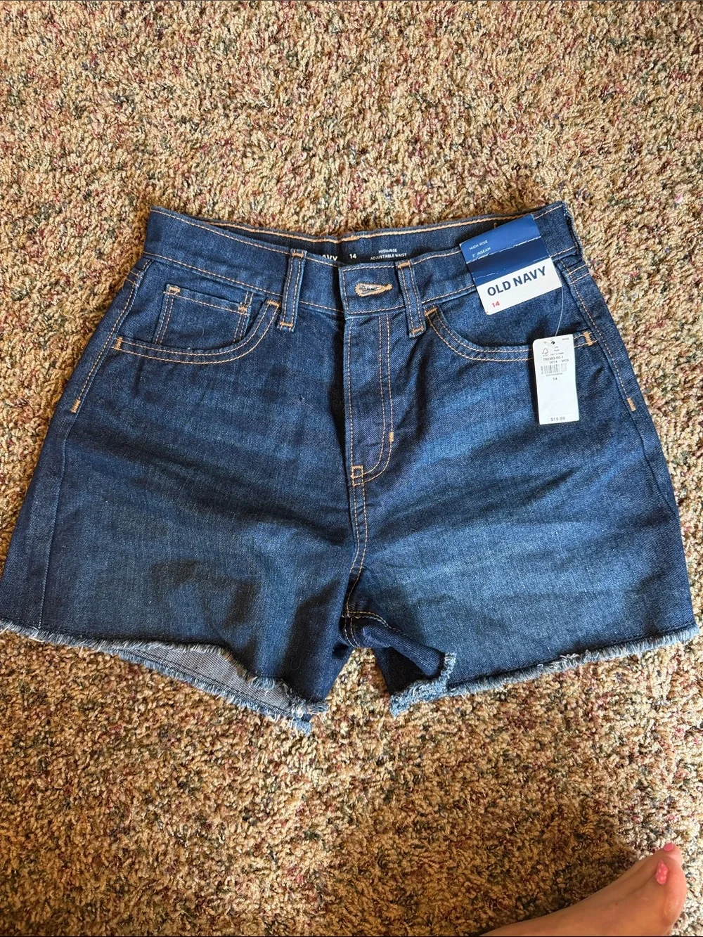 Old Navy Girls Dark Blue Denim Cutoff Shorts